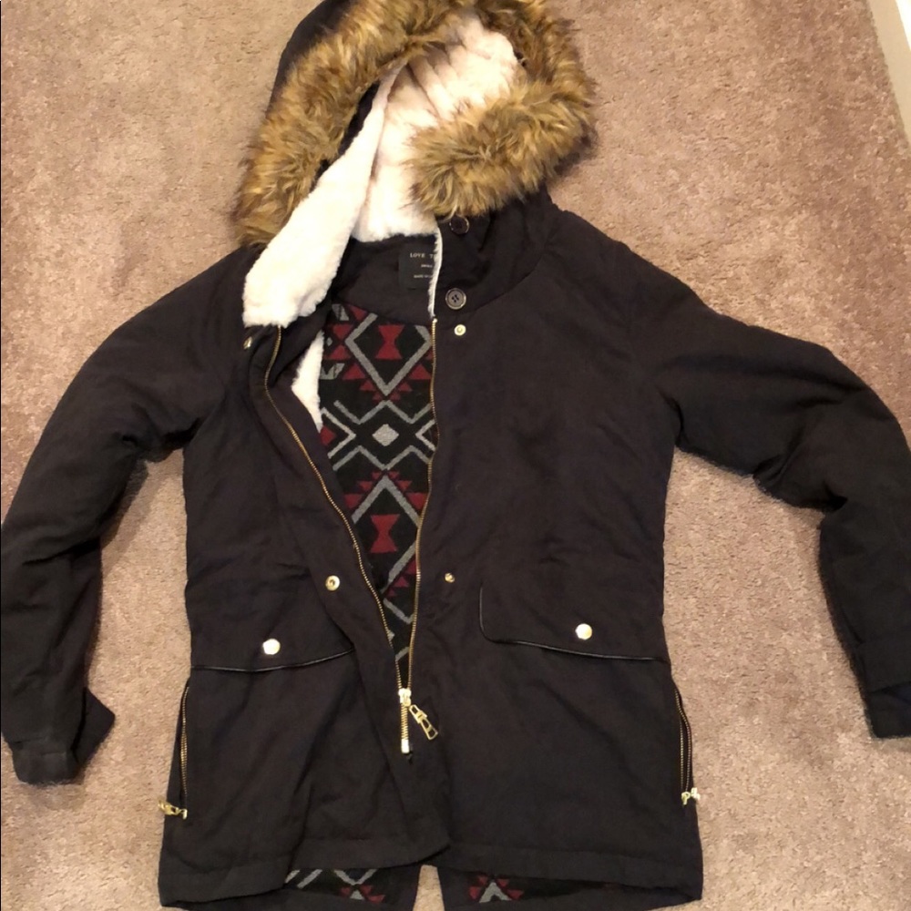 Winter coat w/ fur hood